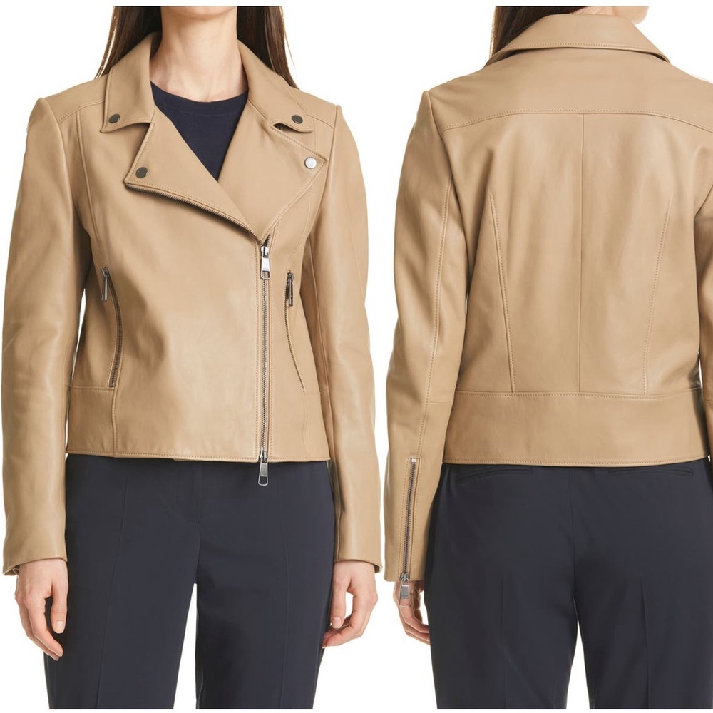 Hugo Boss Sajuana Leather Moto Jacket